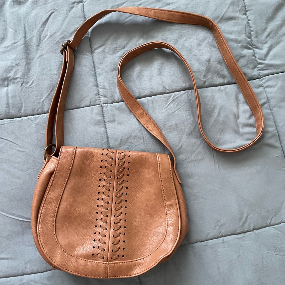 Tan Leather Crossbody Bag